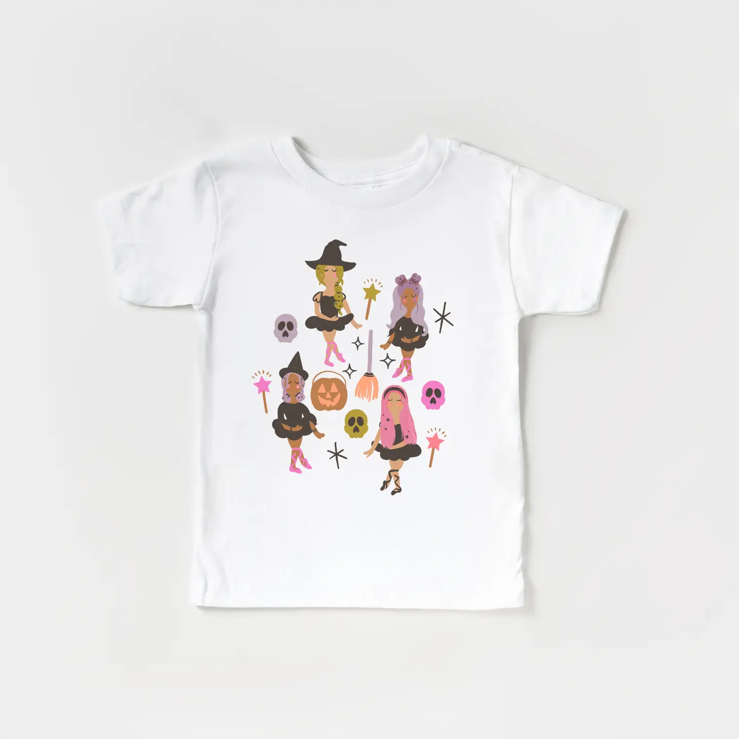Ballerina Halloween Witches Girls Halloween Kids Shirt