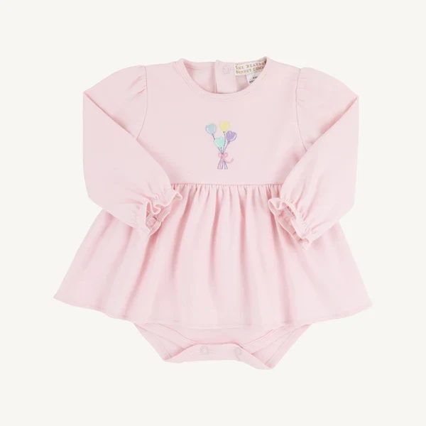 Balloon Embroidery Long Sleeve Daisy's Diaper Cover Dress