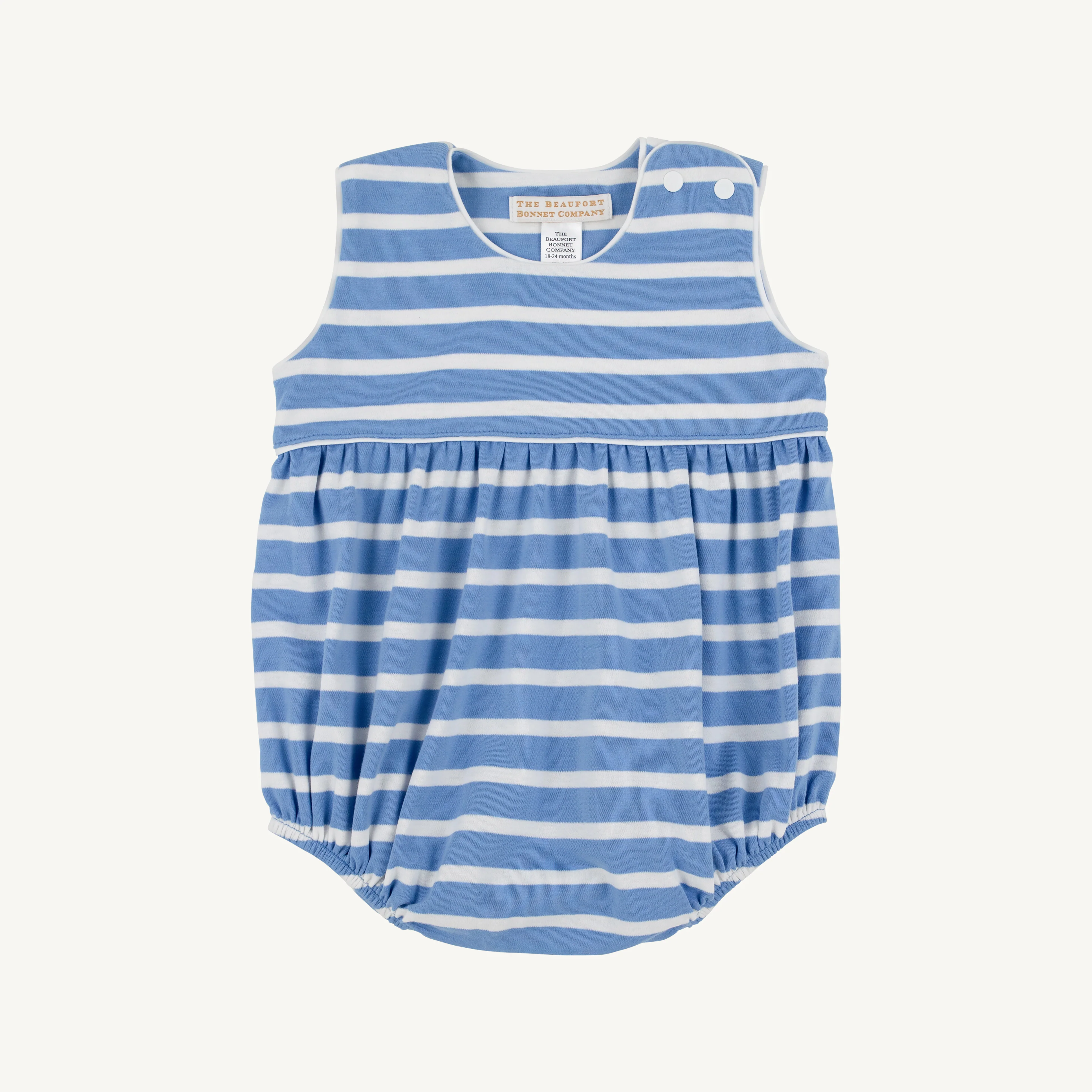 Barbados Blue Stripe/Worth Ave White Barlett Bubble