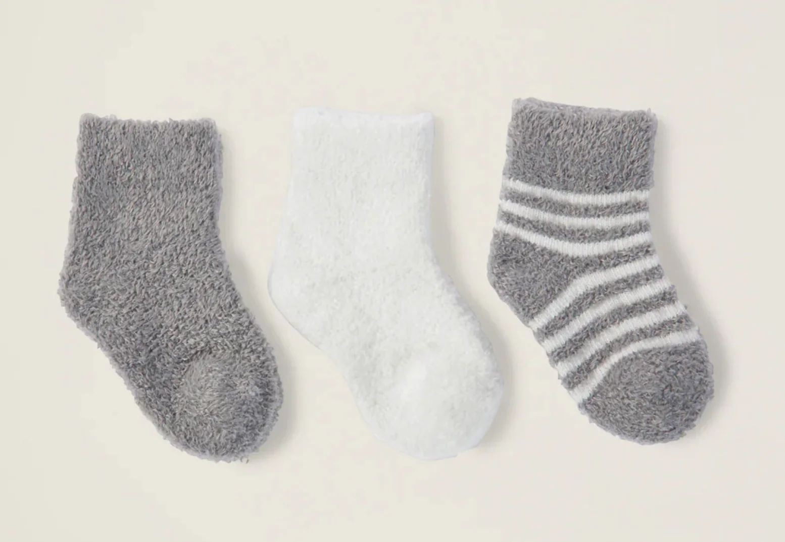 Barefoot Dreams - Infant Sock Set in Pewter/Pearl - Image 2