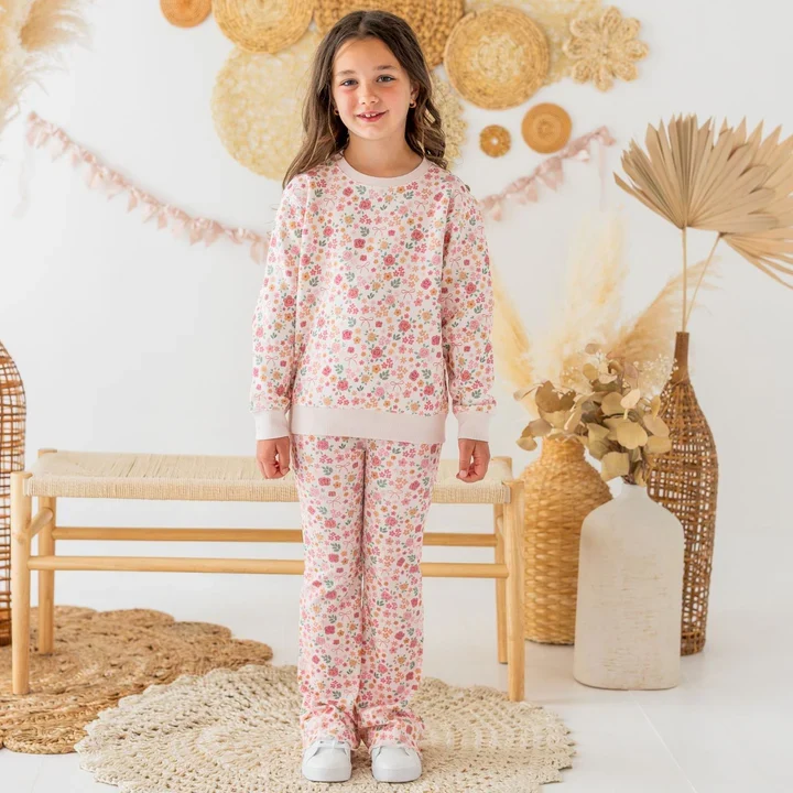 Berry Floral Flare Legging - Image 2