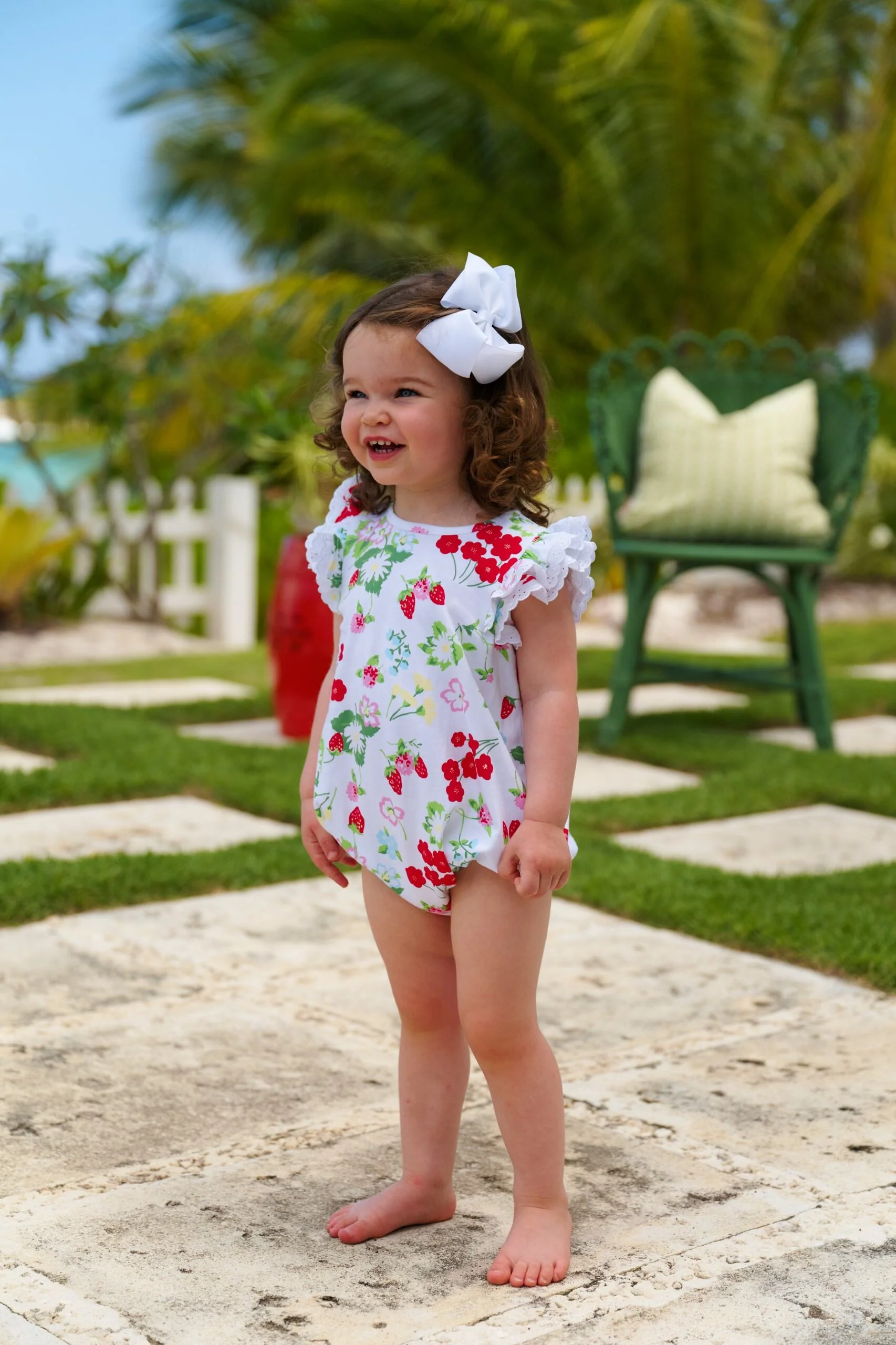 Berry Sweet/Worth Ave White Ruehling Ruffle Bubble - Image 2