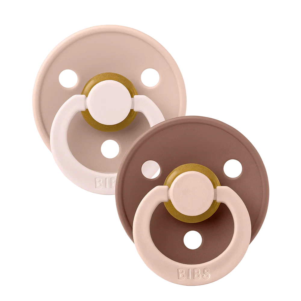 BIBS Pacifier - 2 Pack - Fusion Latex - Woodchuck/Blush