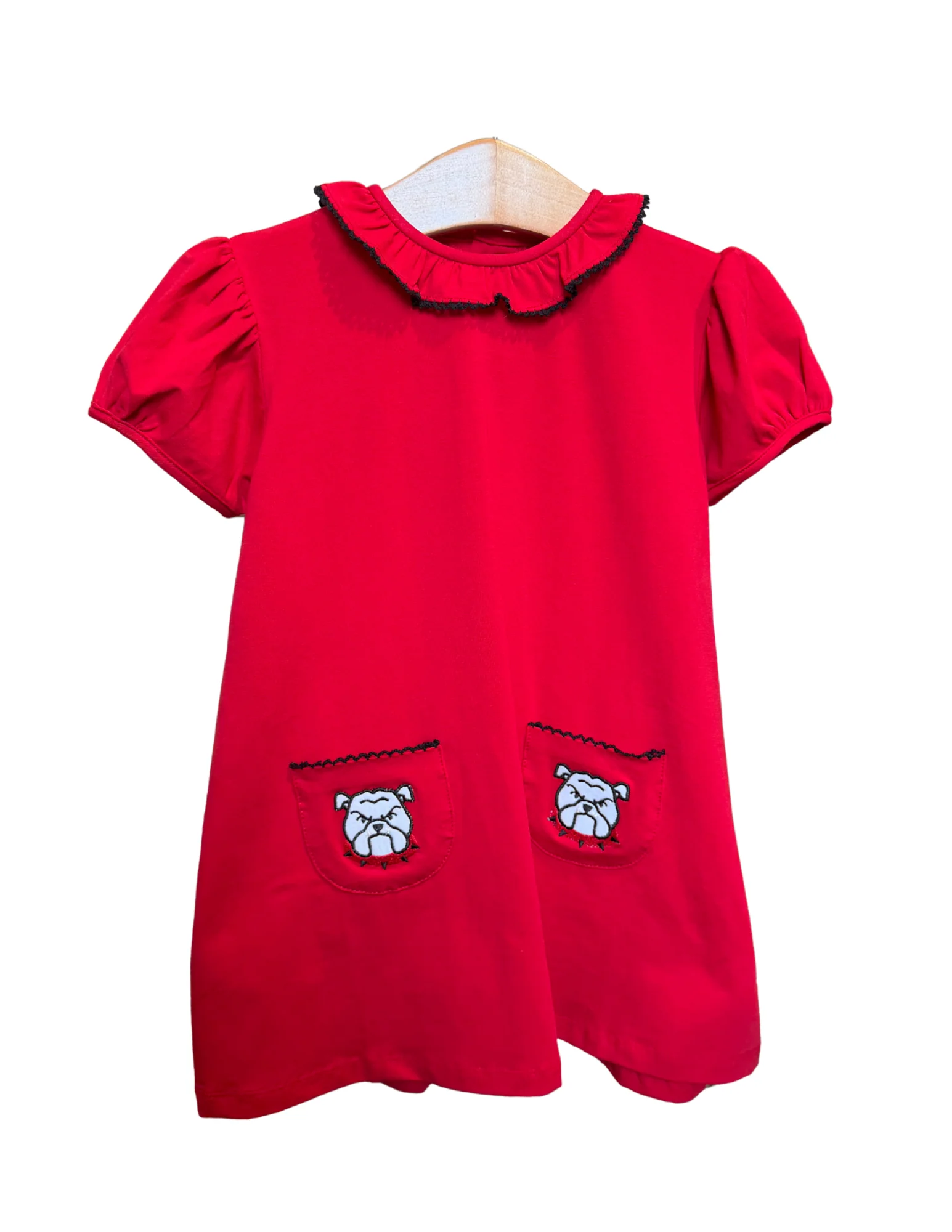 Red Bulldog Pocket Dress