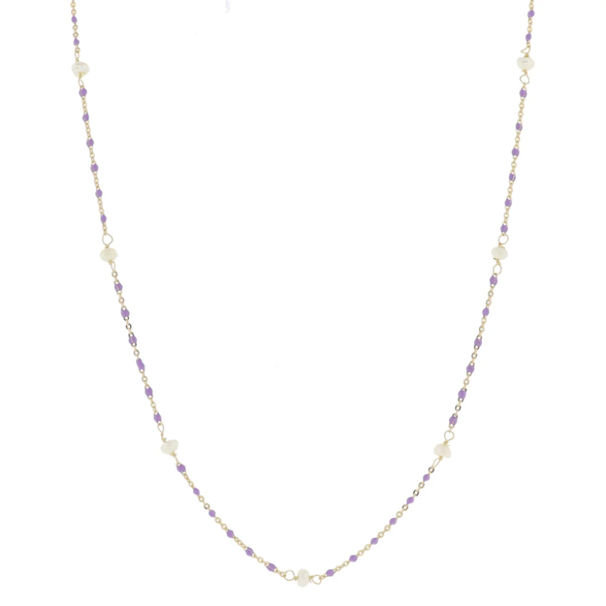 Dainty Lavender Pearl Necklace