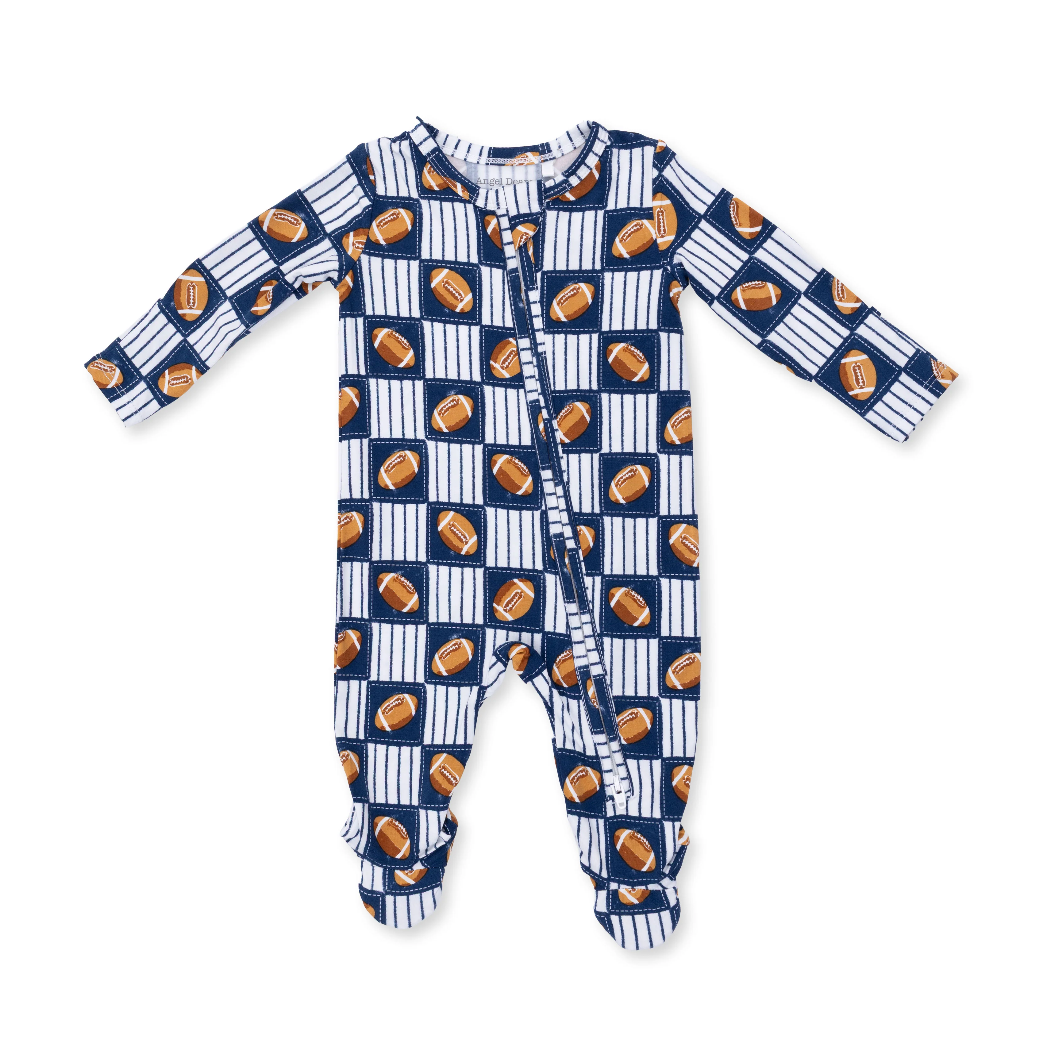 Football Patchwork 2 Way Zip Footie