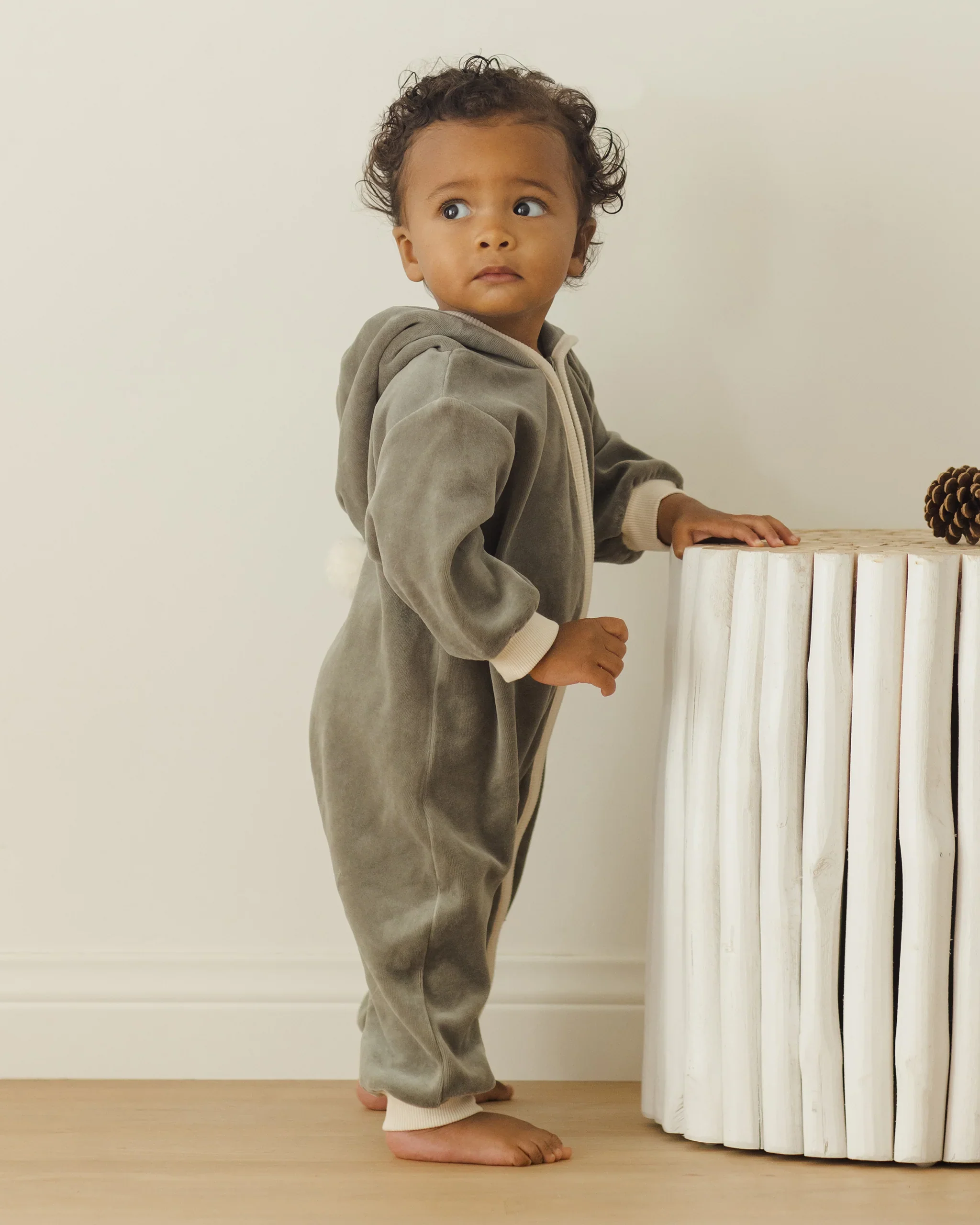 Forest Velour Zip Jumpsuit - Image 2
