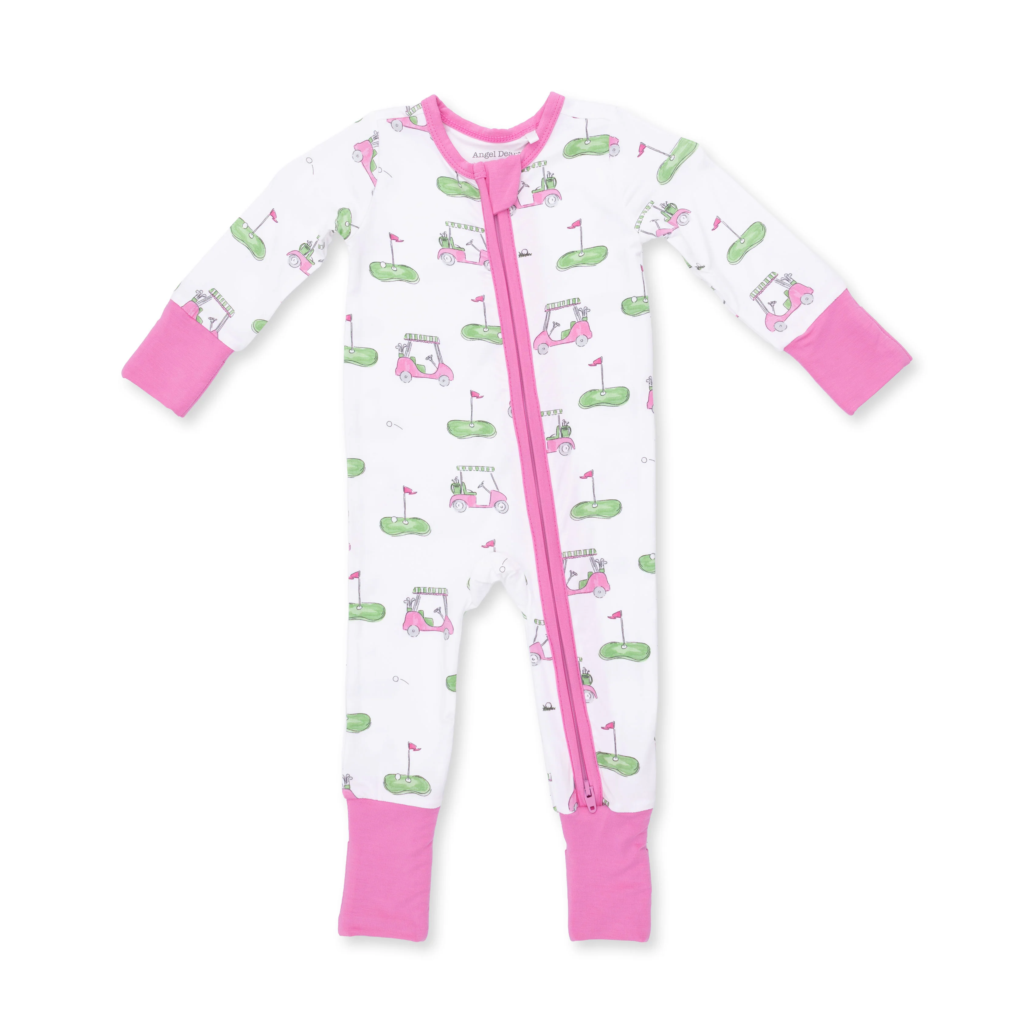 Golf Carts Pink Zip Convertible Romper