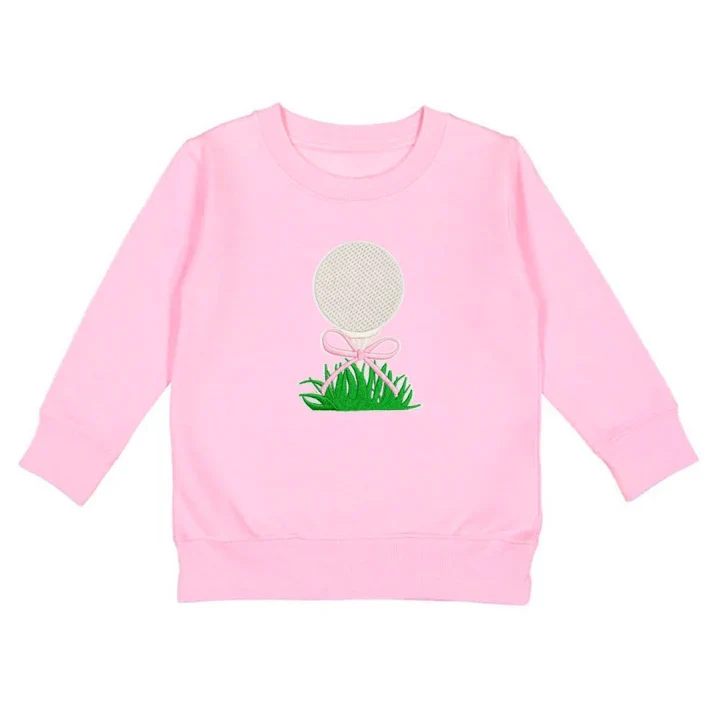 Golf Tee Bow Patch Sweatshirt
