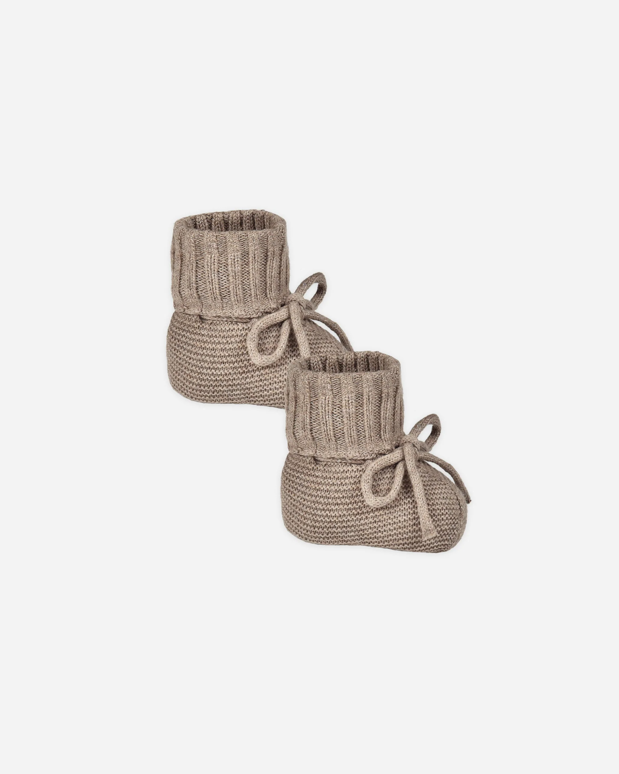 Heathered Mocha Knit Booties
