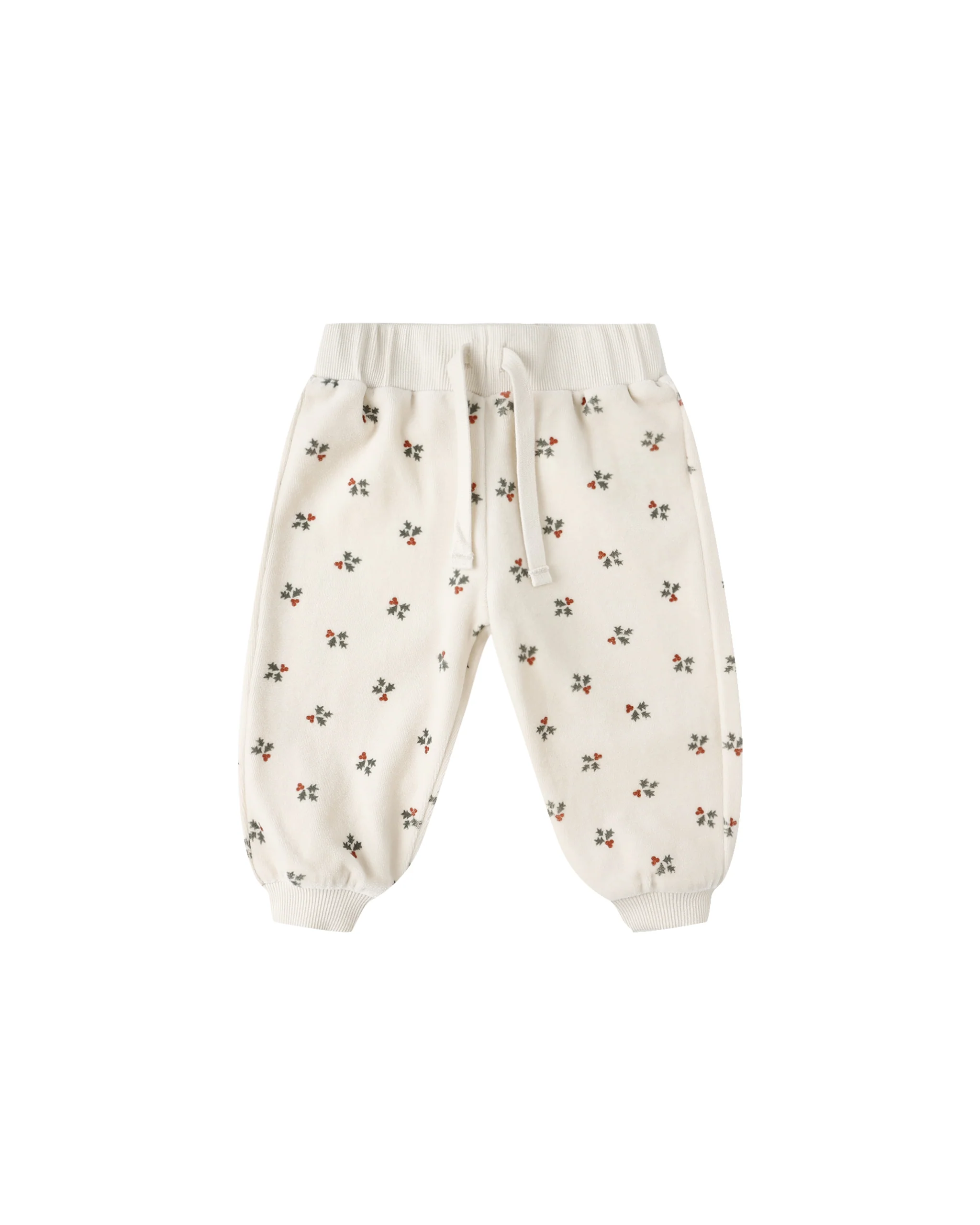 Holly Berry Velour Relaxed Sweatpant