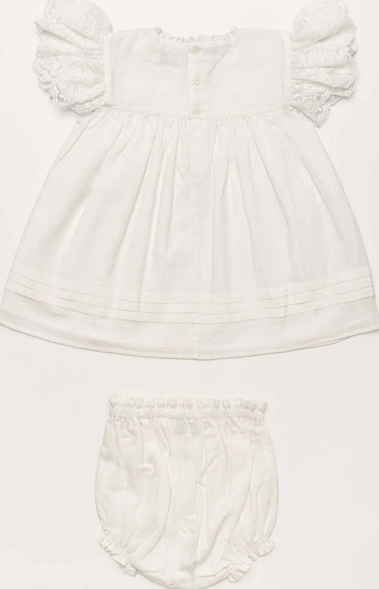 Ivory Grace Baby Dress & Bloomer - Image 2