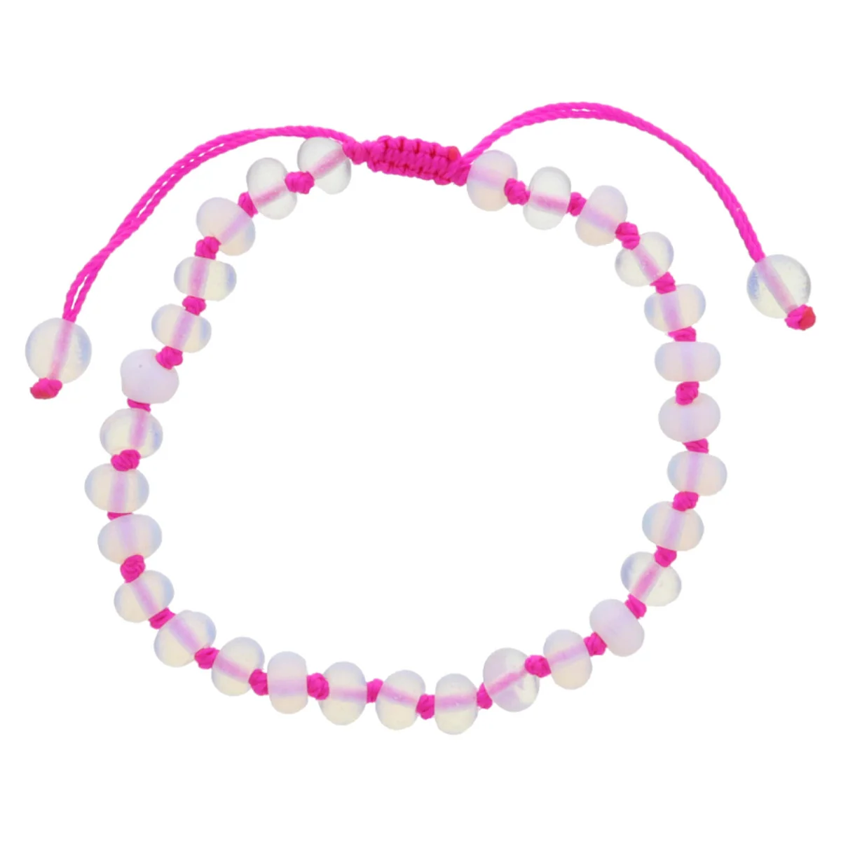 Summer of Fun Knotted Thread & Opalite Beaded Bracelet (multiple colors) - Image 2