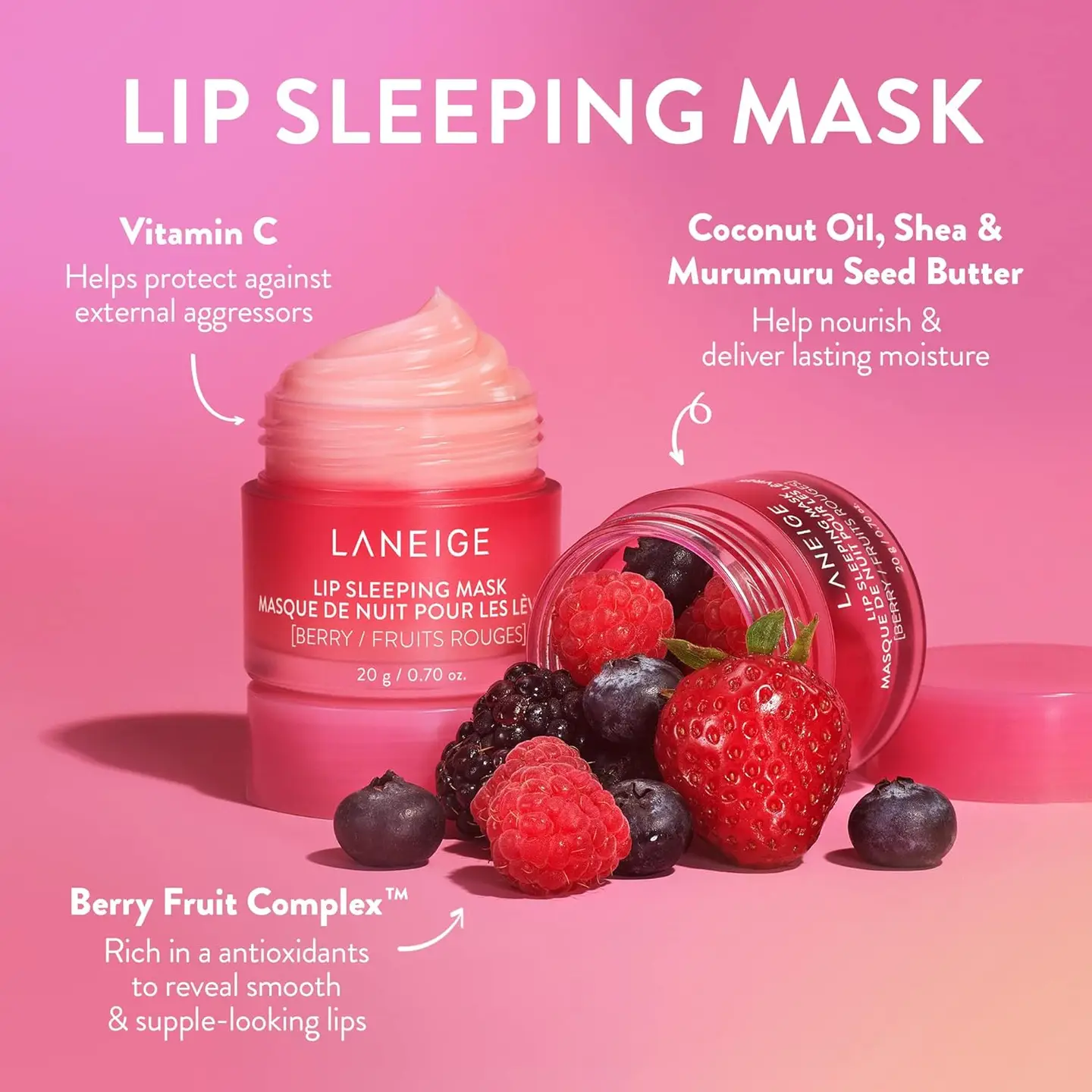 Laneige Lip Sleeping Mask Berry Scent 20g - Image 3