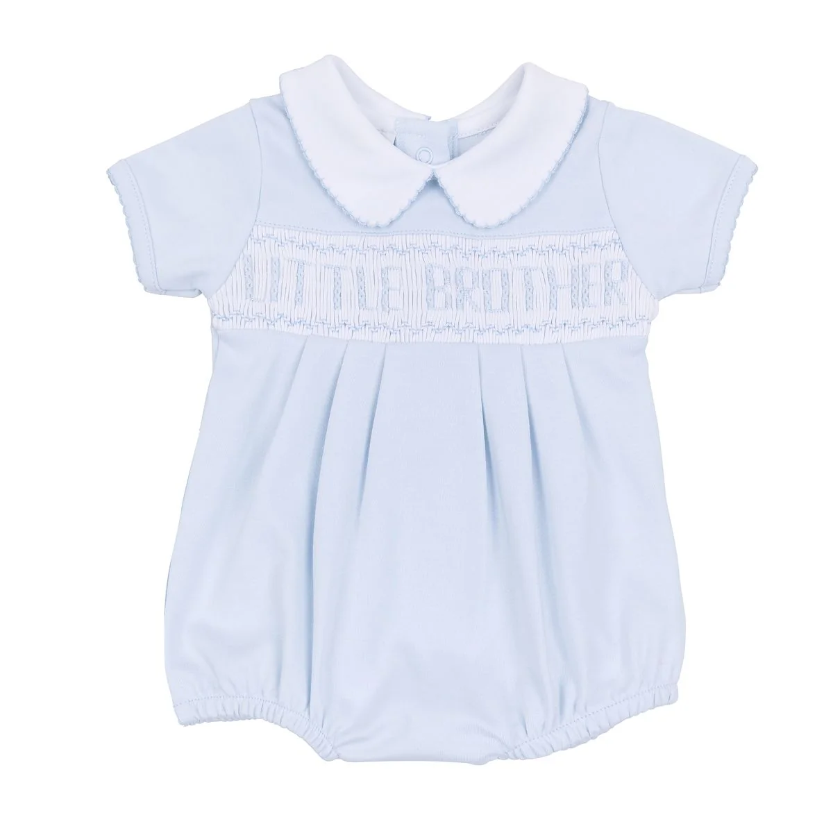Light Blue Little Brother Smocked S/S Bubble