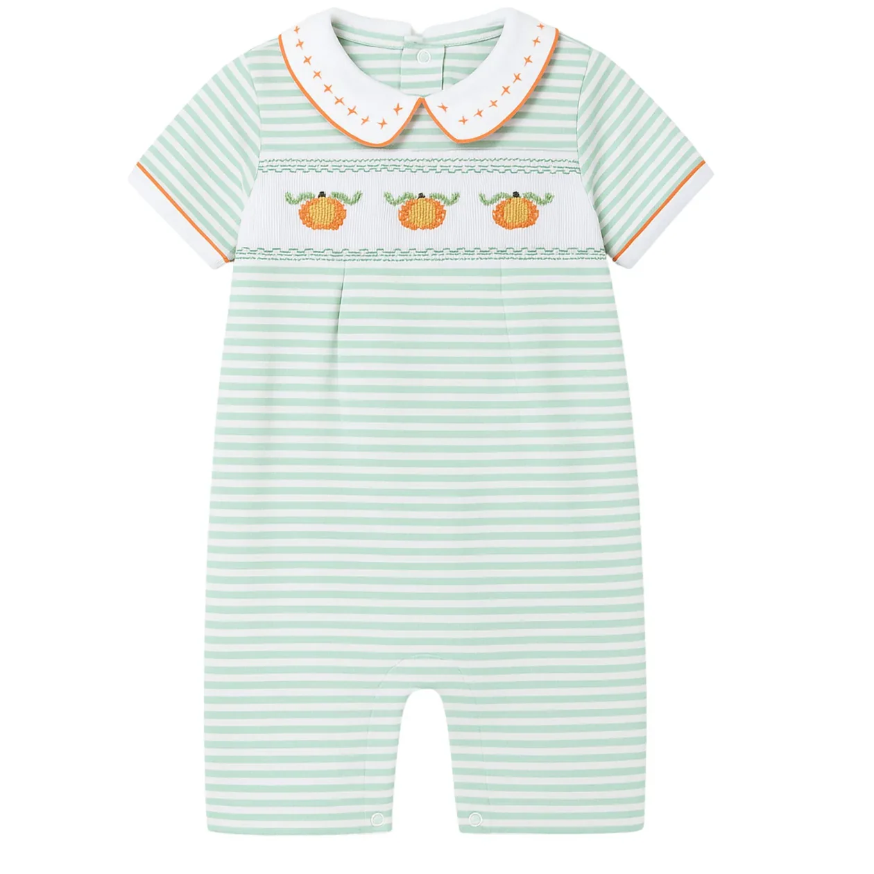 Lil' Pumpkin Classics Celery Smocked Short Playsuit