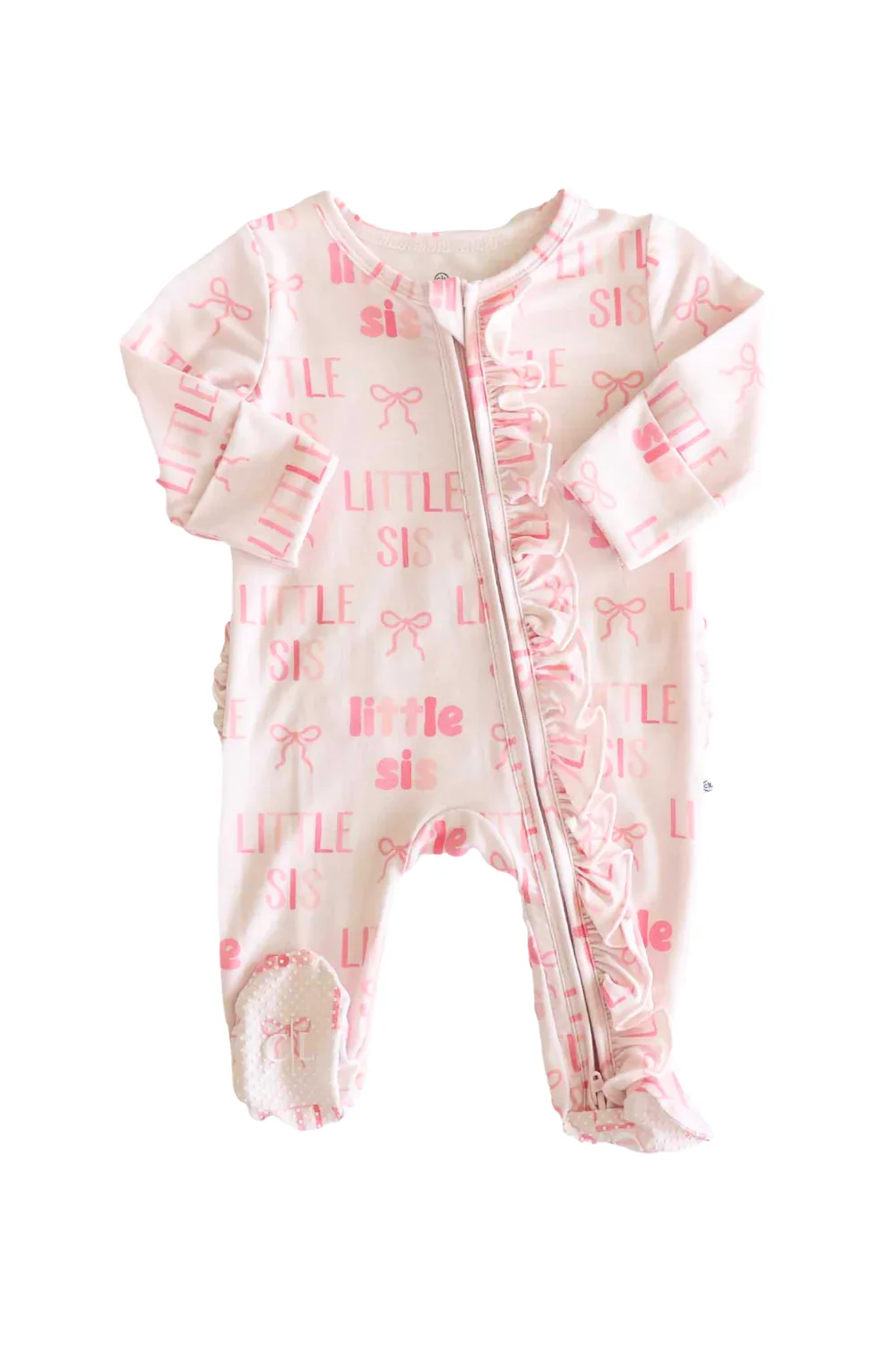 Little Sis Ruffle Zipper Footie