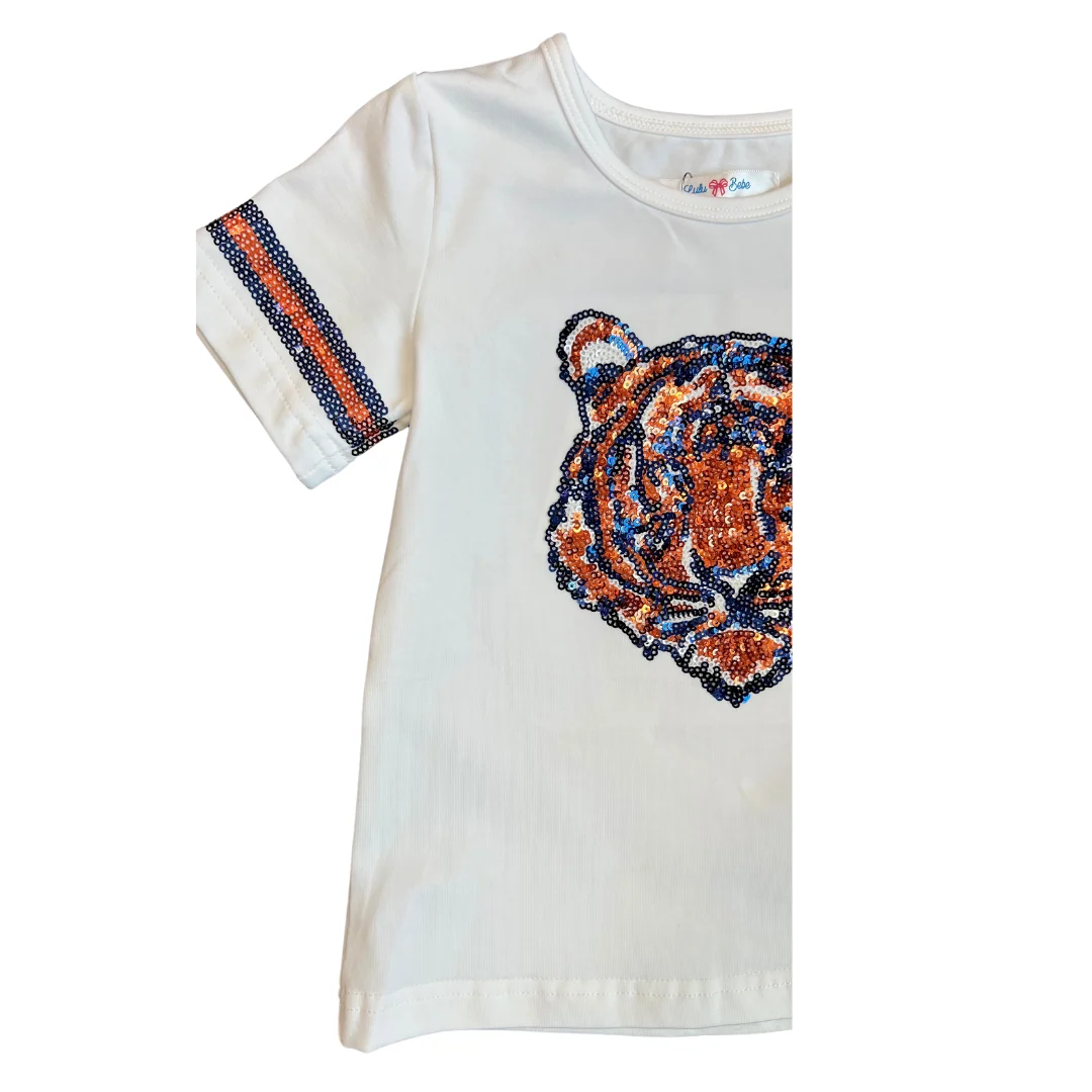 Lulu Bebe - Sequin Tiger Puff Sleeve Tee - Image 2