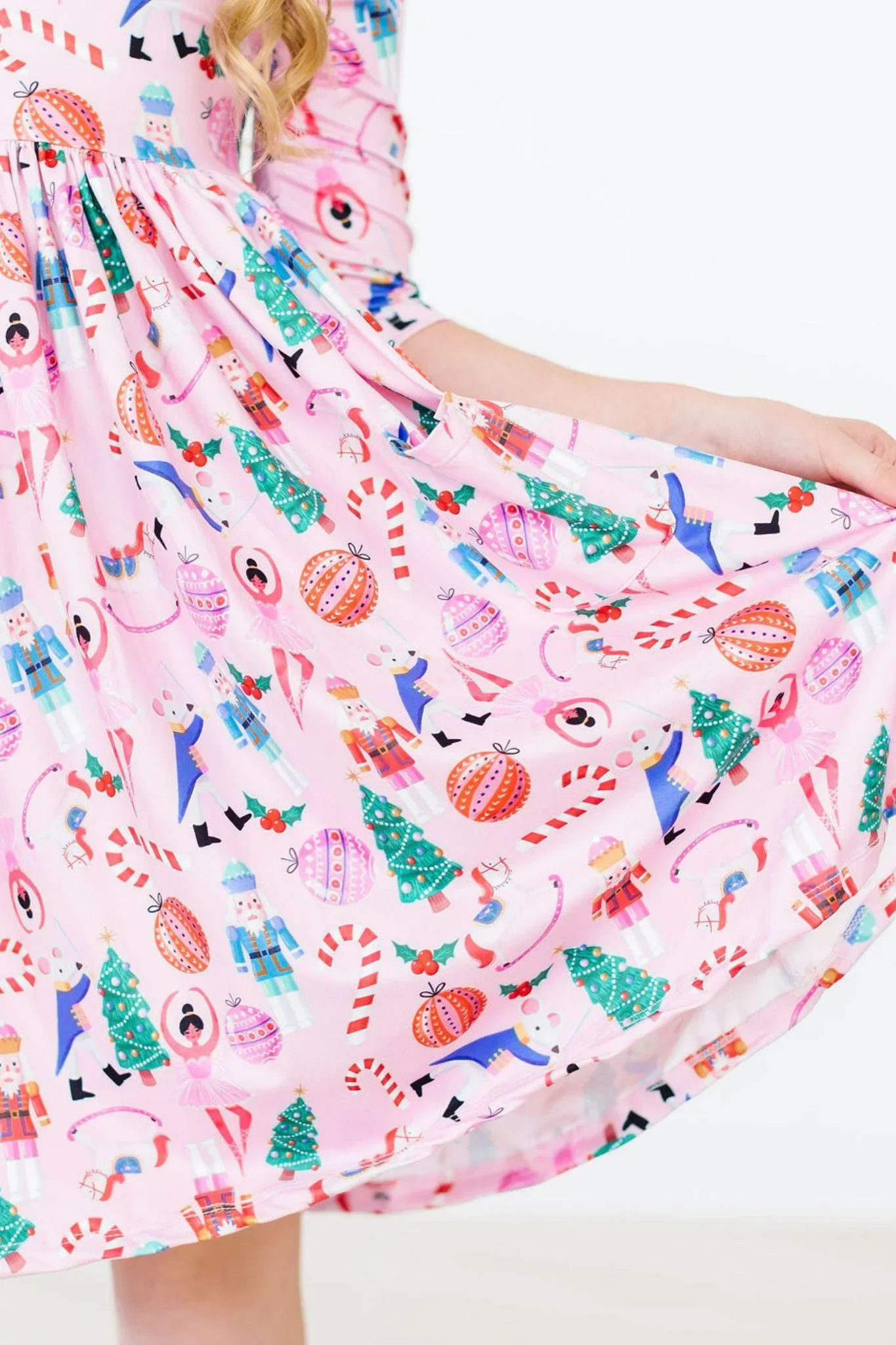 Mila & Rose - Sugarplum Fairy 3/4 Sleeve Pocket Twirl Dress - Image 2