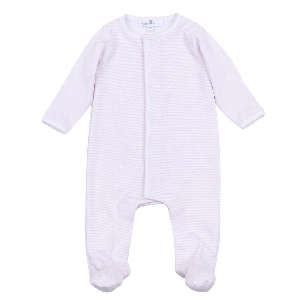 Mini Stripes Pink Footie