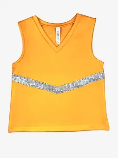 ML Kids - Orange and Silver Cheer Uniform - Image 2