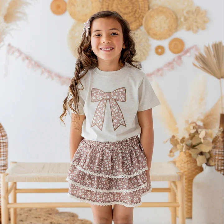 Mocha Floral Skort - Image 2