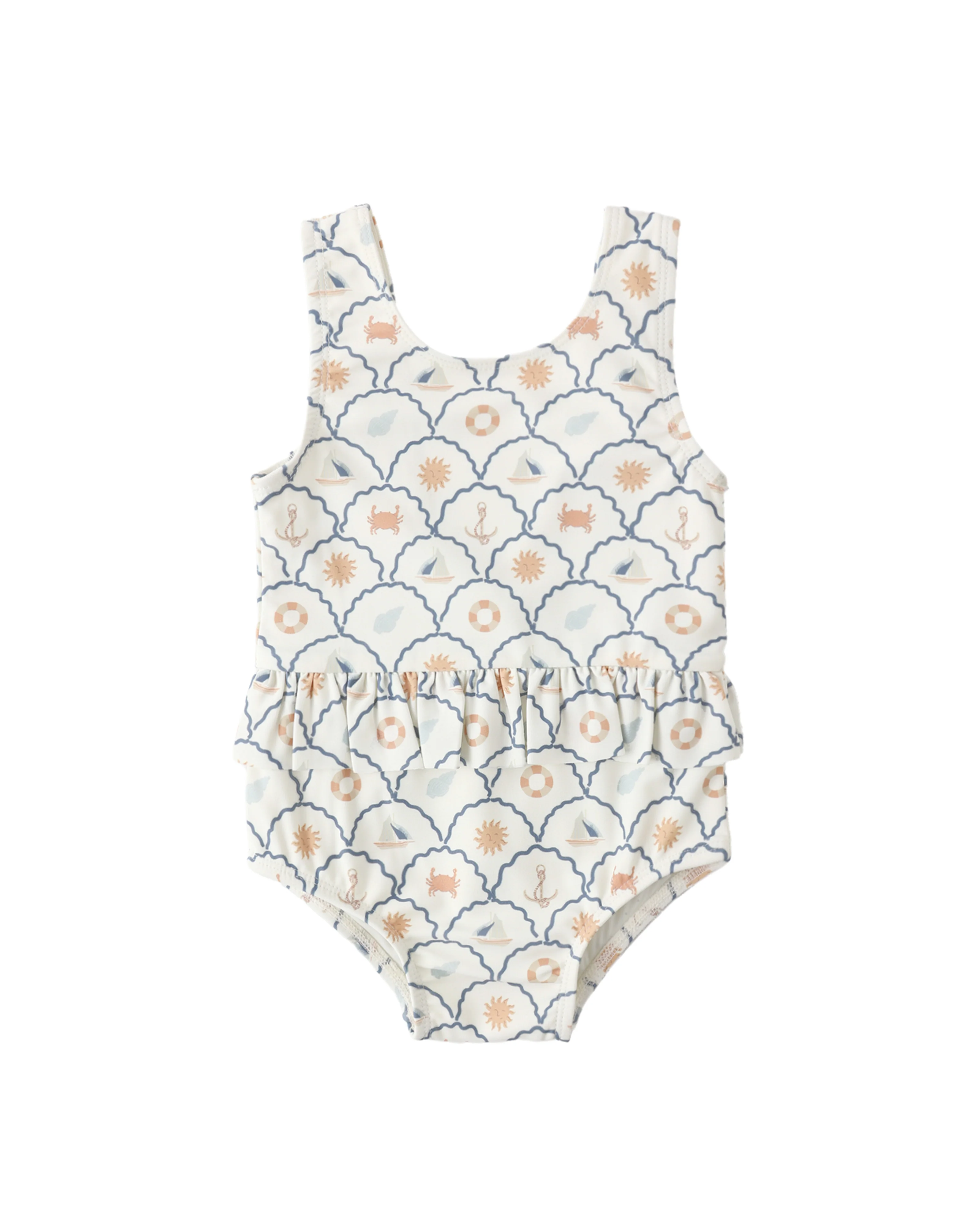 Nautical Skirted One Piece
