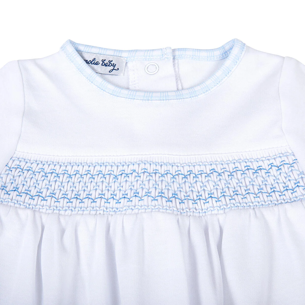 New Beginnings Blue Smocked Footie - Image 2