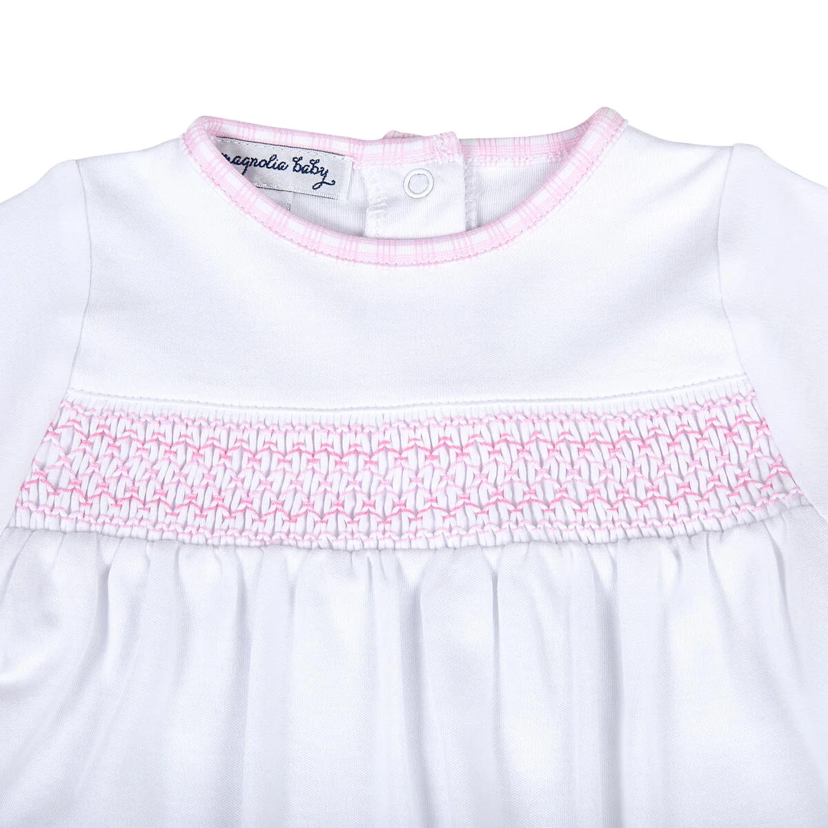 New Beginnings Pink Smocked Footie - Image 2
