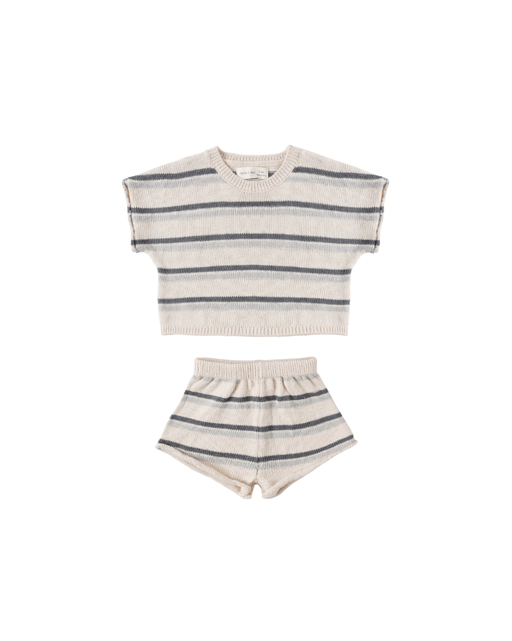 Ocean Stripe Relaxed Summer Knit Set