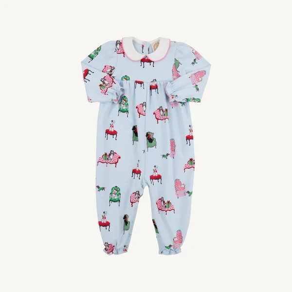Paw-recious with Hamptons Hot Pink Long Sleeve Britt Romper
