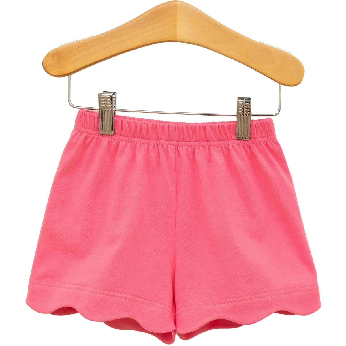 Pink Scalloped Shorts