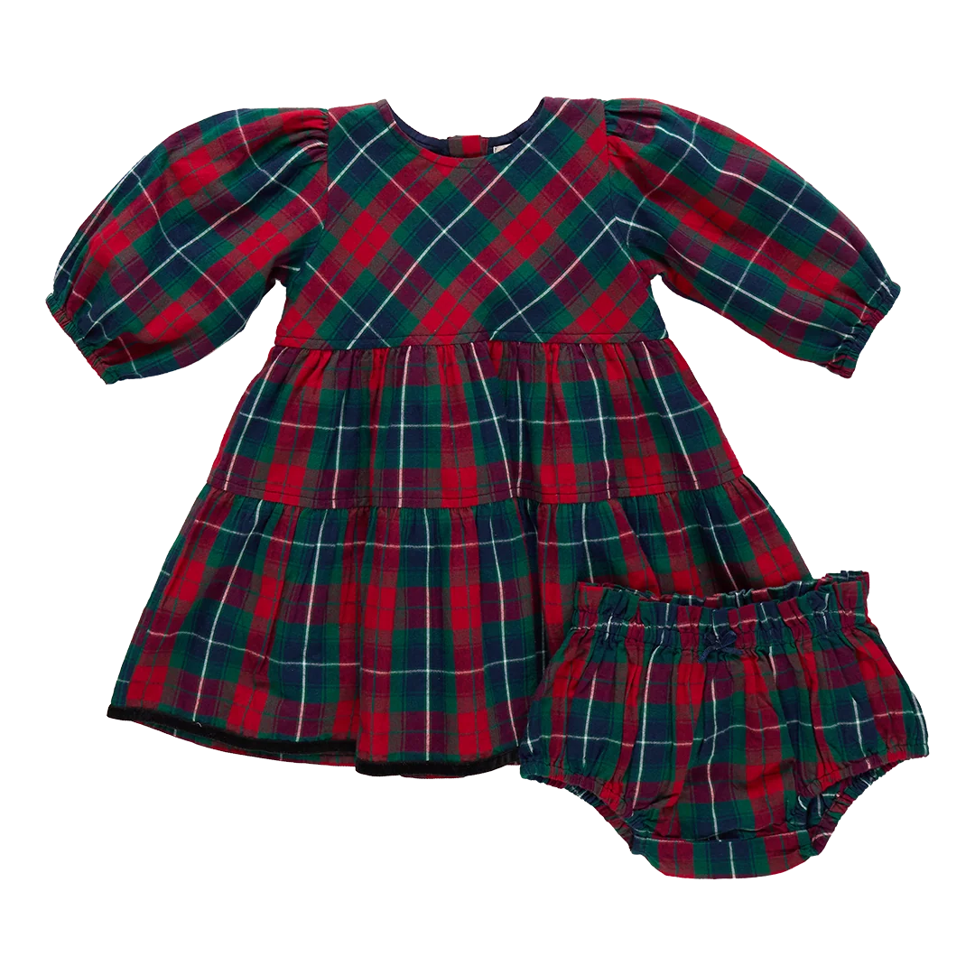Red Tartan Baby Girls Maribelle Dress Set