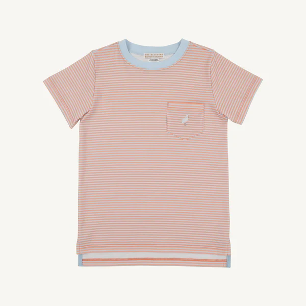 Seashore Sherbert & Buckhead Blue Stripe Carter Crewneck