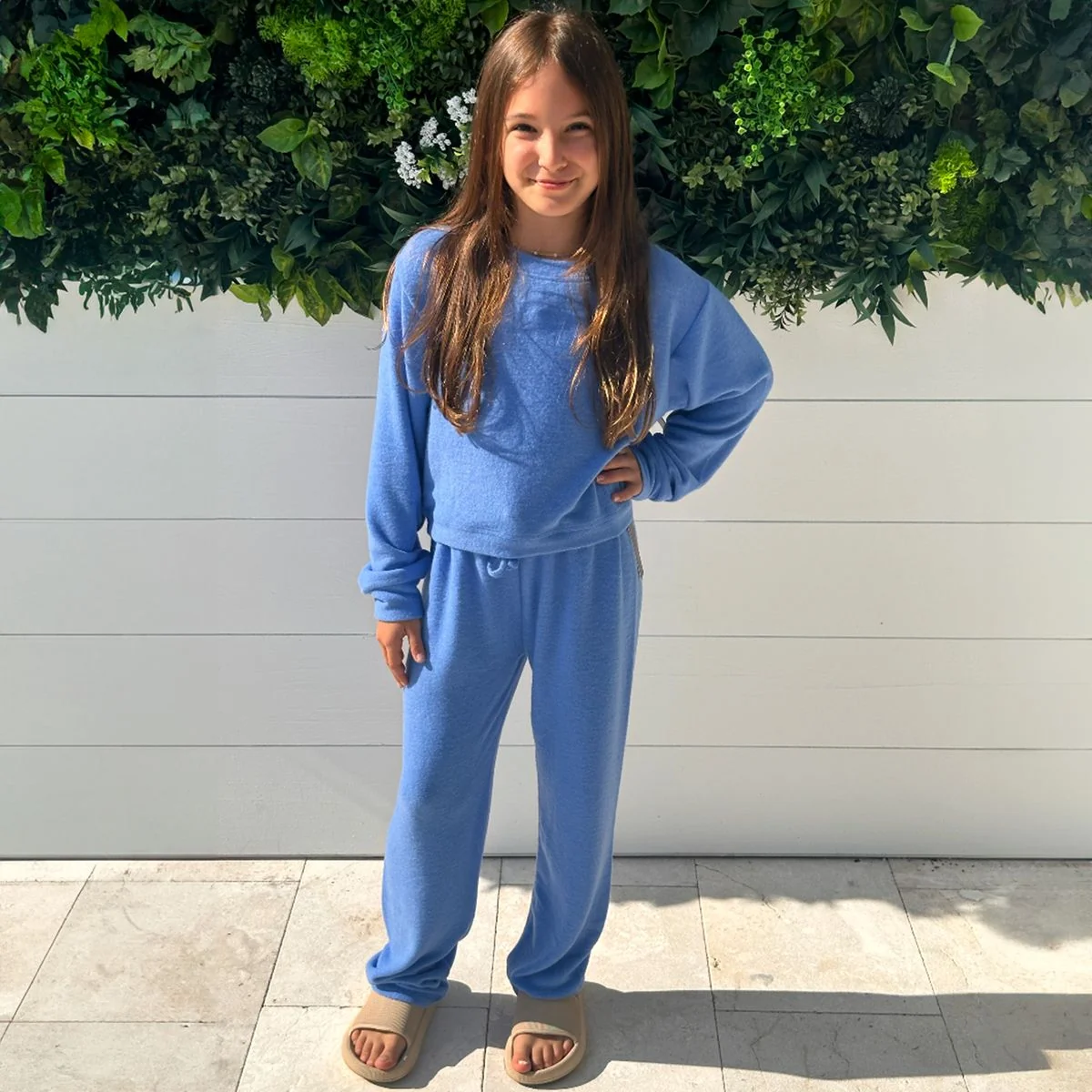 Suzette - Soft Brush Cloud Straight Pant - Blue Water - Image 2