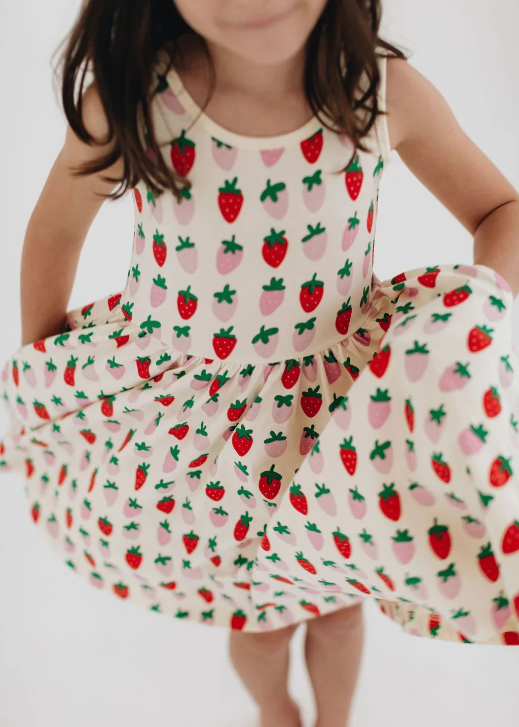 Strawberry Blush Sleeveless Twirl Dress - Image 2