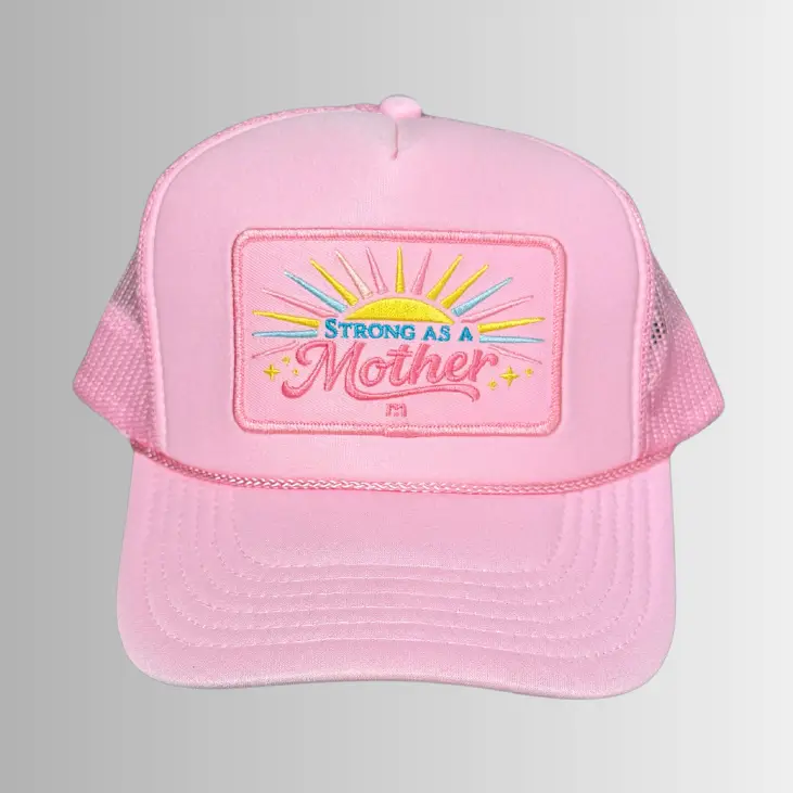 Strong As A Mother® Sun Trucker Hat - Flamingo Pink
