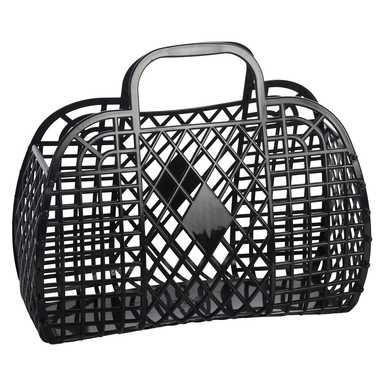 Sun Jellies - Large Retro Basket-Black