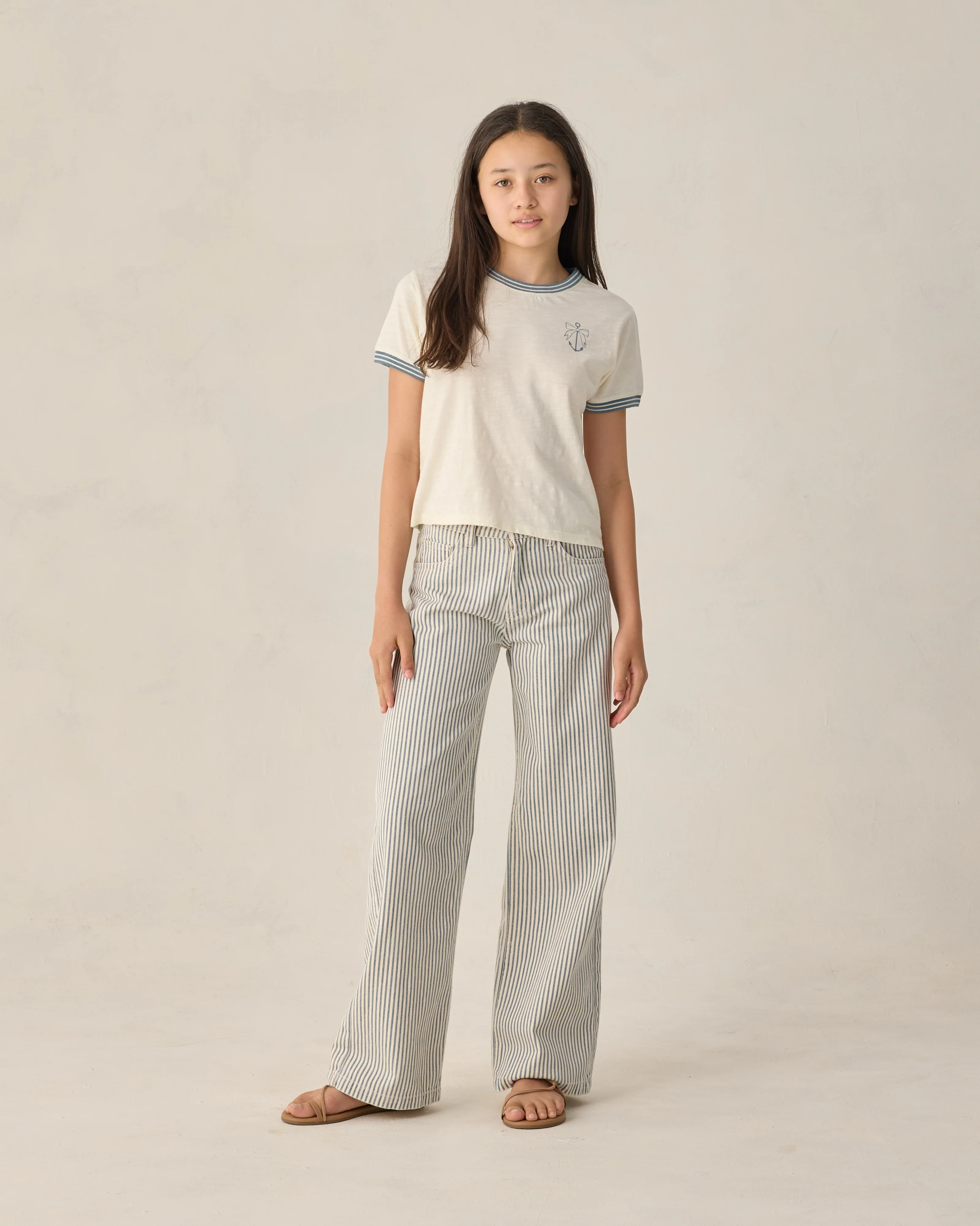 Teen Anchor Bow Ringer Tee