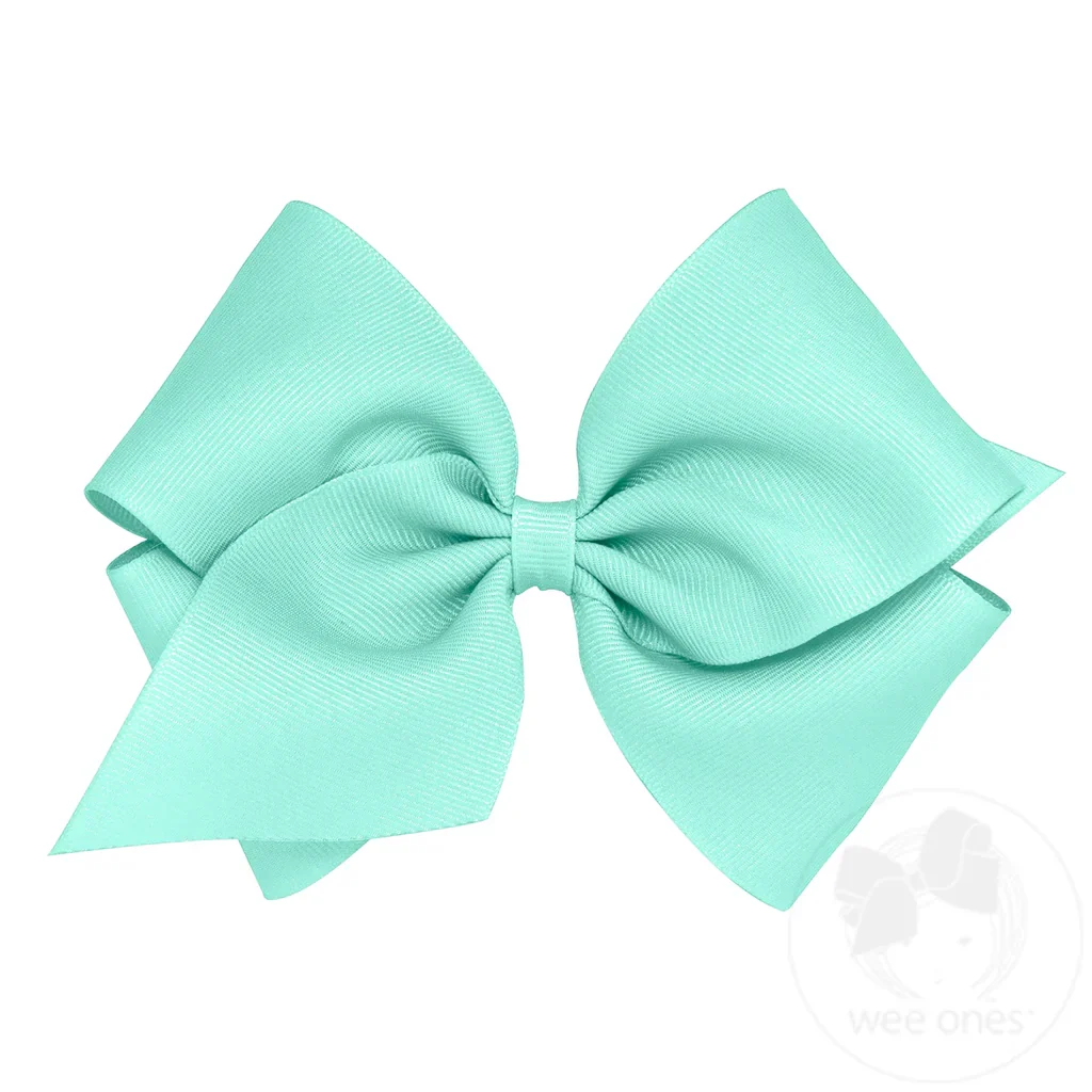 Classic Grosgrain Girls Hair Bow (Plain Wrap) - Image 26