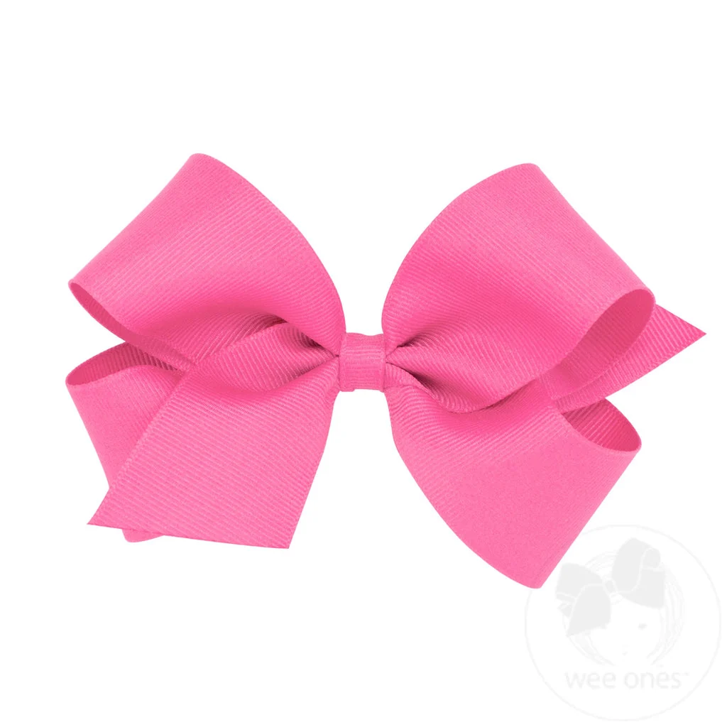 Wee Ones - Medium Classic Grosgrain Hair Bow (Plain Wrap) - Image 24