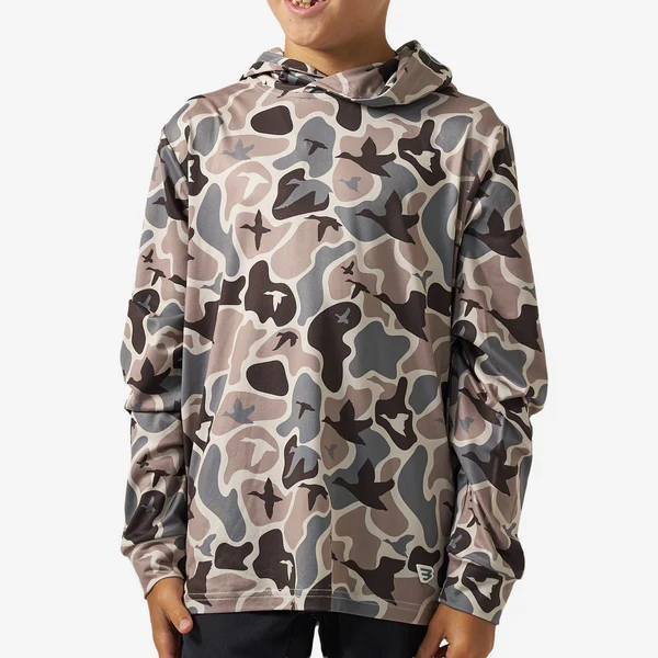 Youth Mallard Mayhem Camo Performance Hoodie