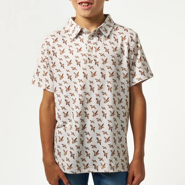 Youth Mallards Flying In Performance Polo
